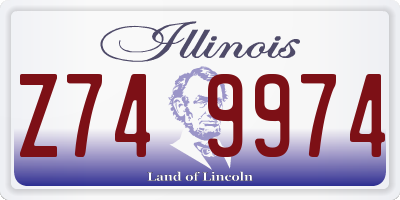 IL license plate Z749974