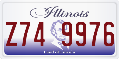 IL license plate Z749976