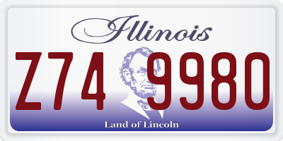 IL license plate Z749980