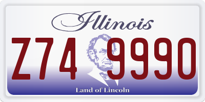 IL license plate Z749990