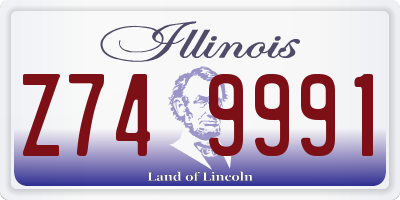 IL license plate Z749991