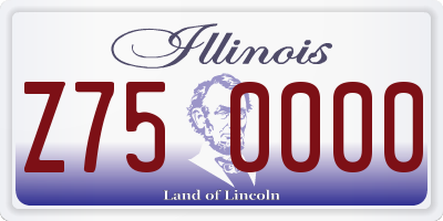 IL license plate Z750000