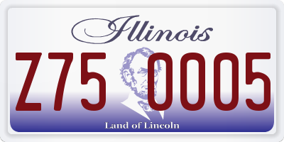 IL license plate Z750005