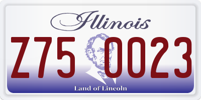 IL license plate Z750023