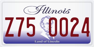 IL license plate Z750024