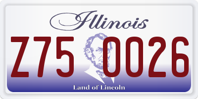 IL license plate Z750026