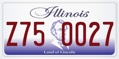 IL license plate Z750027