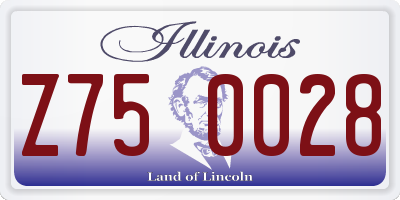 IL license plate Z750028