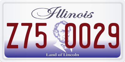 IL license plate Z750029