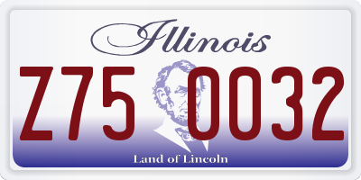 IL license plate Z750032