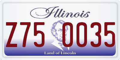 IL license plate Z750035
