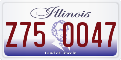 IL license plate Z750047
