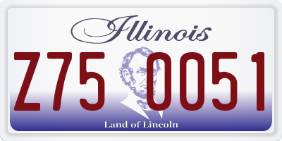 IL license plate Z750051