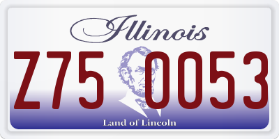 IL license plate Z750053