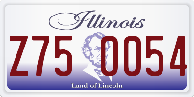IL license plate Z750054