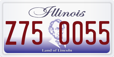 IL license plate Z750055