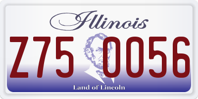 IL license plate Z750056