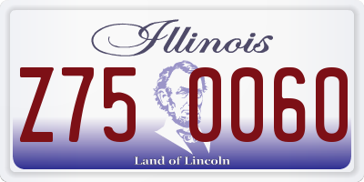 IL license plate Z750060