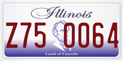 IL license plate Z750064