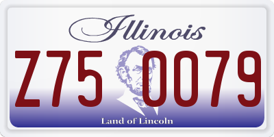 IL license plate Z750079
