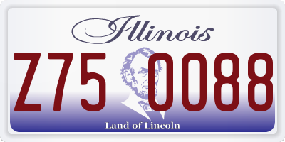 IL license plate Z750088