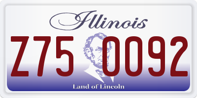 IL license plate Z750092
