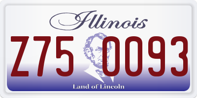 IL license plate Z750093