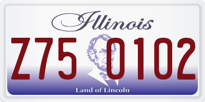IL license plate Z750102