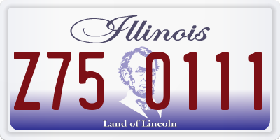 IL license plate Z750111