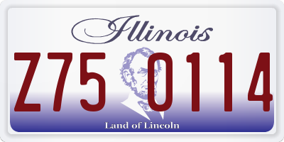 IL license plate Z750114
