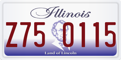IL license plate Z750115