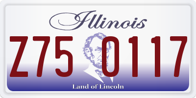 IL license plate Z750117