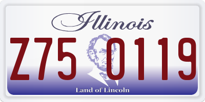 IL license plate Z750119