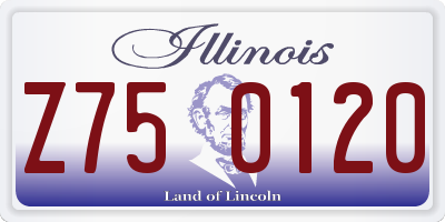 IL license plate Z750120