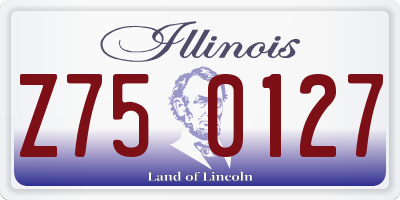 IL license plate Z750127