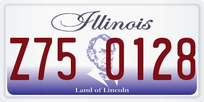 IL license plate Z750128