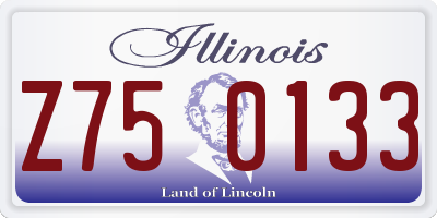 IL license plate Z750133