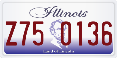IL license plate Z750136