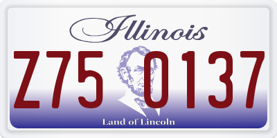 IL license plate Z750137