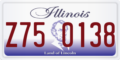 IL license plate Z750138