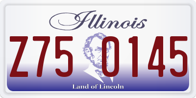 IL license plate Z750145
