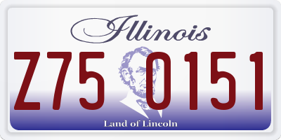 IL license plate Z750151