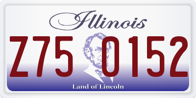 IL license plate Z750152