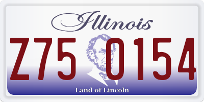 IL license plate Z750154