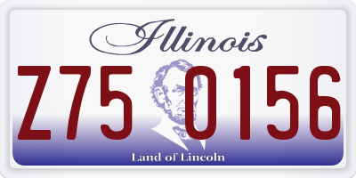 IL license plate Z750156