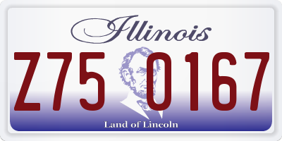IL license plate Z750167