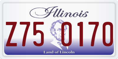 IL license plate Z750170