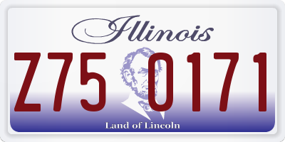 IL license plate Z750171