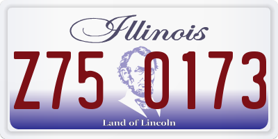 IL license plate Z750173