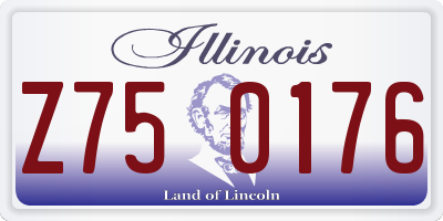IL license plate Z750176